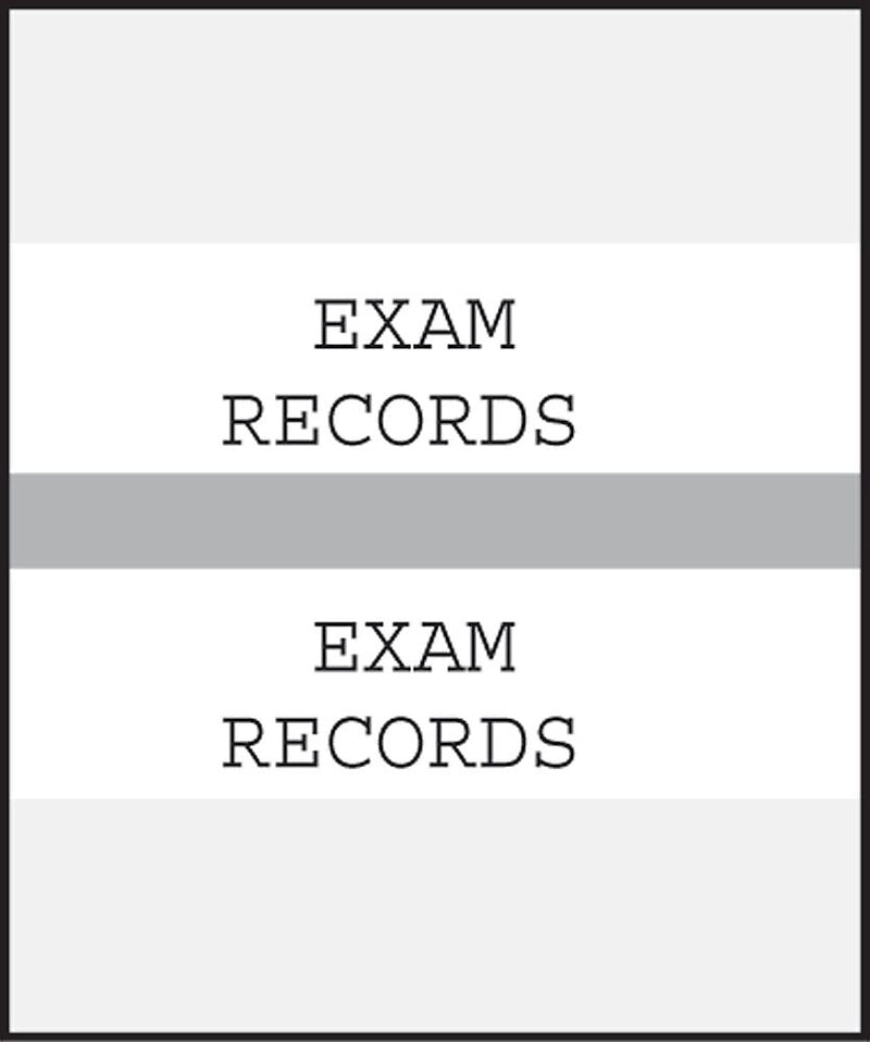 Medical Arts Press® Standard Preprinted Chart Divider Tabs; Exam Records, Gray