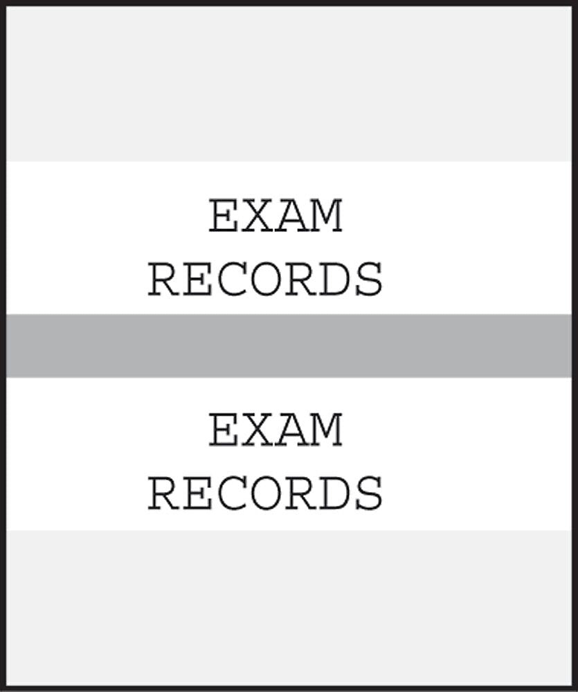 Medical Arts Press® Standard Preprinted Chart Divider Tabs; Exam Records, Gray