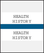 Medical Arts Press® Standard Preprinted Chart Divider Tabs; Health History, Dark Blue