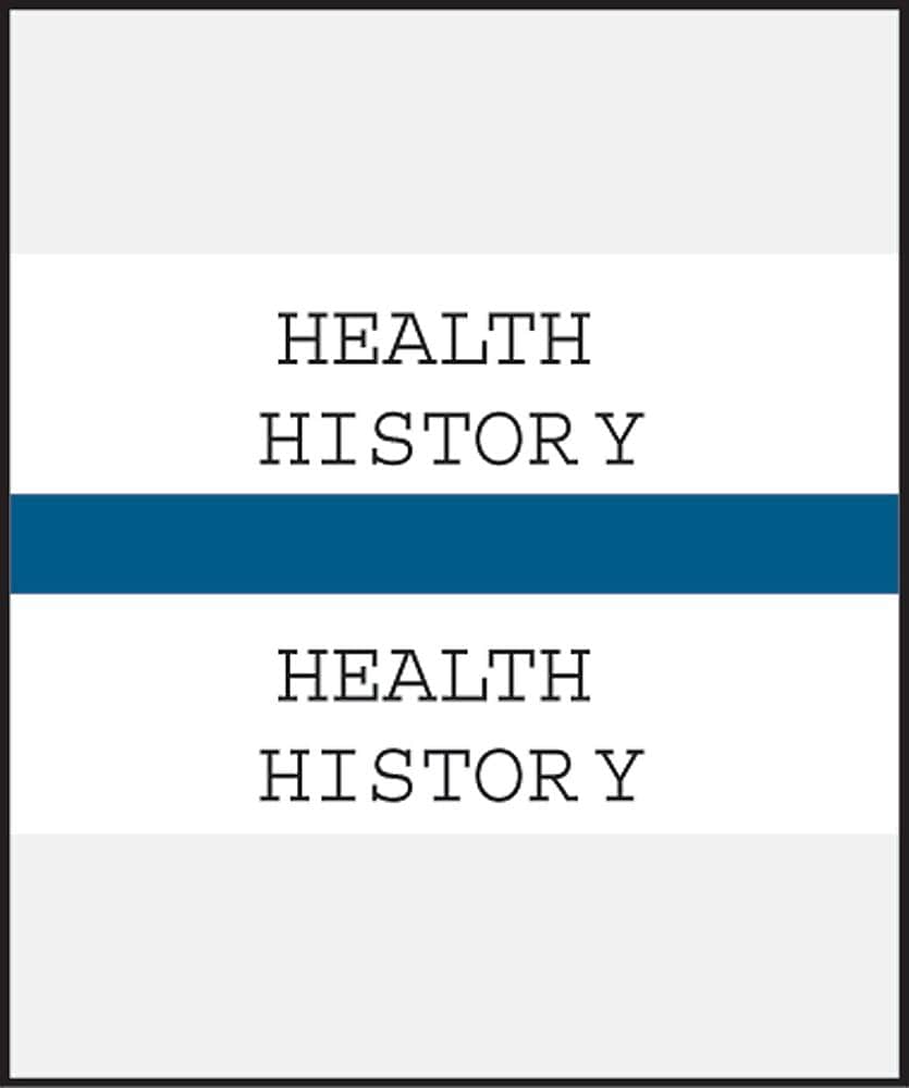 Medical Arts Press® Standard Preprinted Chart Divider Tabs; Health History, Dark Blue