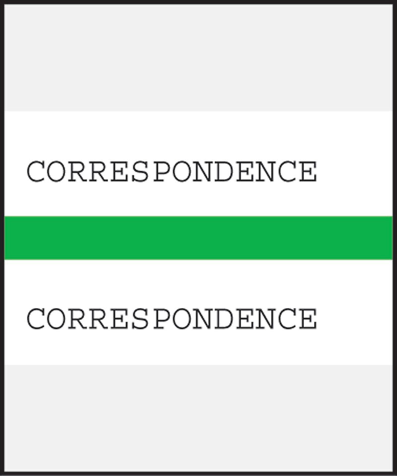 Medical Arts Press® Standard Preprinted Chart Divider Tabs; Correspondence, Green