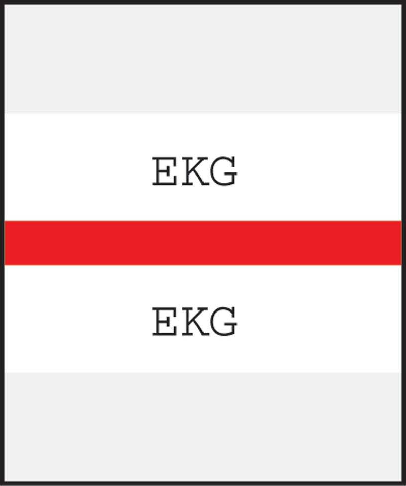 Medical Arts Press® Standard Preprinted Chart Divider Tabs; EKG, Red