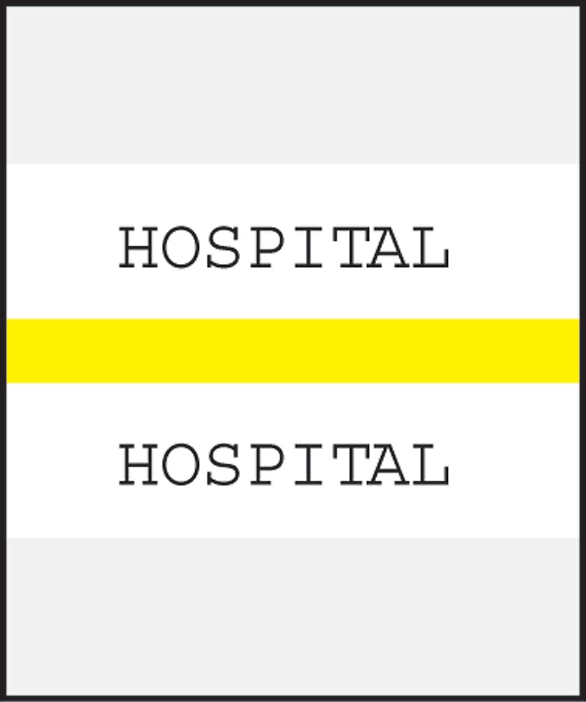 Medical Arts Press® Standard Preprinted Chart Divider Tabs; Hospital, Yellow