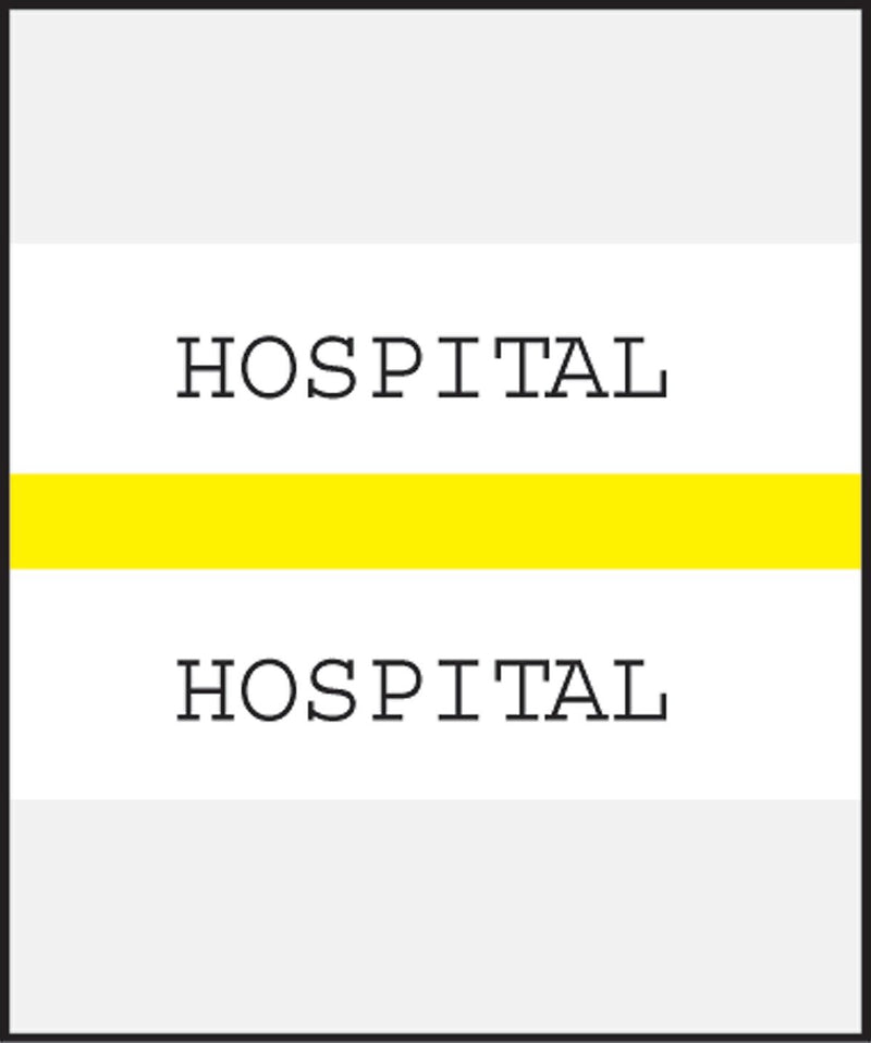 Medical Arts Press® Standard Preprinted Chart Divider Tabs; Hospital, Yellow