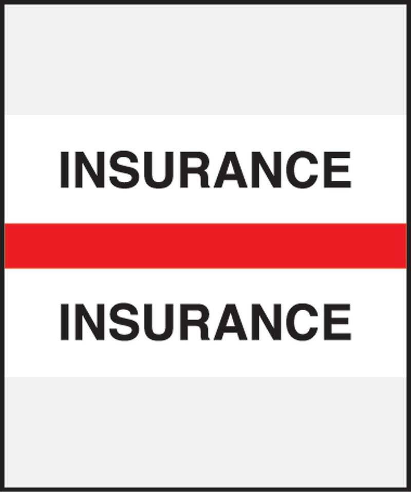 Medical Arts Press® Standard Preprinted Chart Divider Tabs; Insurance, Red