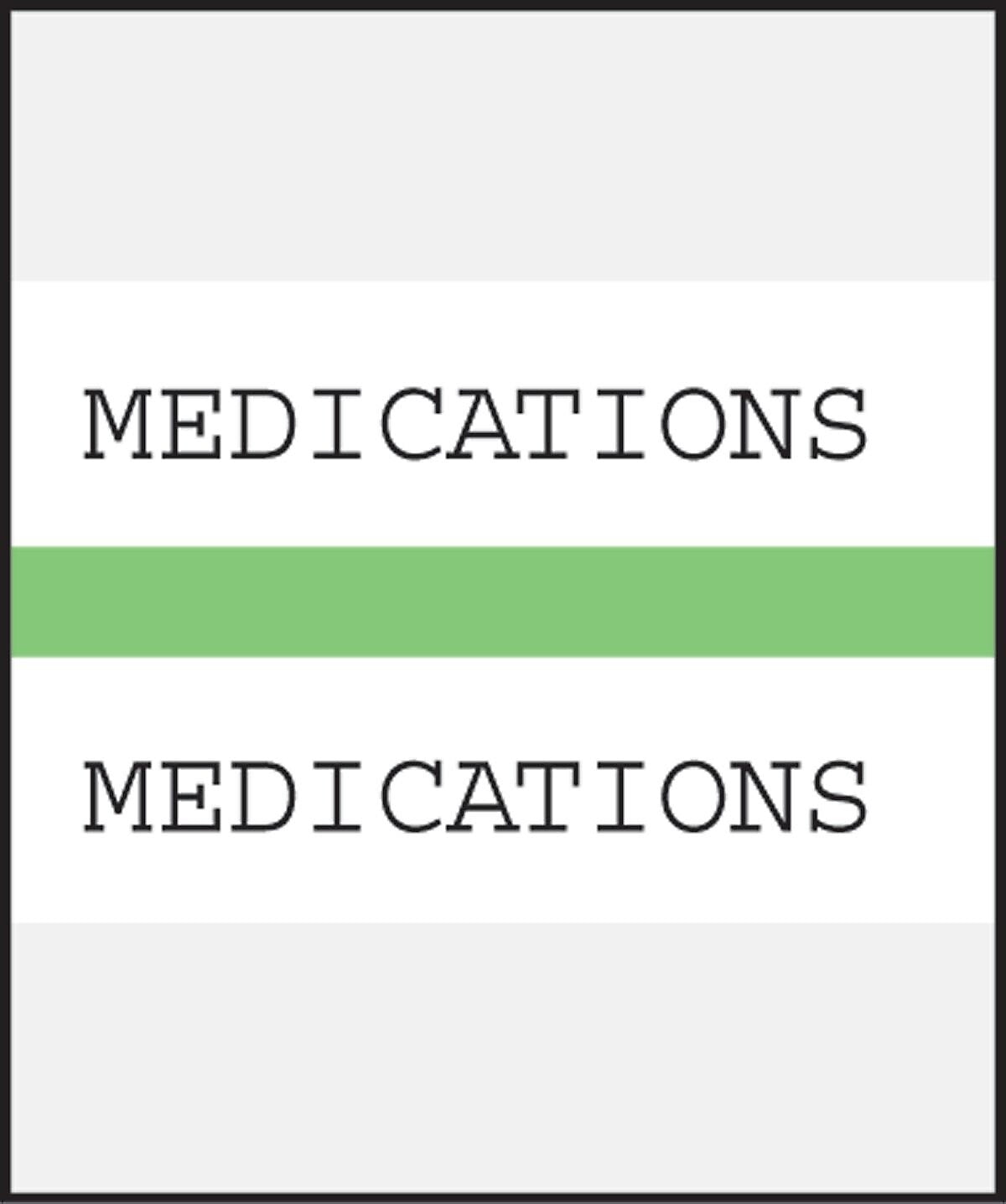 Medical Arts Press® Standard Preprinted Chart Divider Tabs; Medications, Light Green