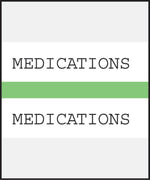 Medical Arts Press® Standard Preprinted Chart Divider Tabs; Medications, Light Green