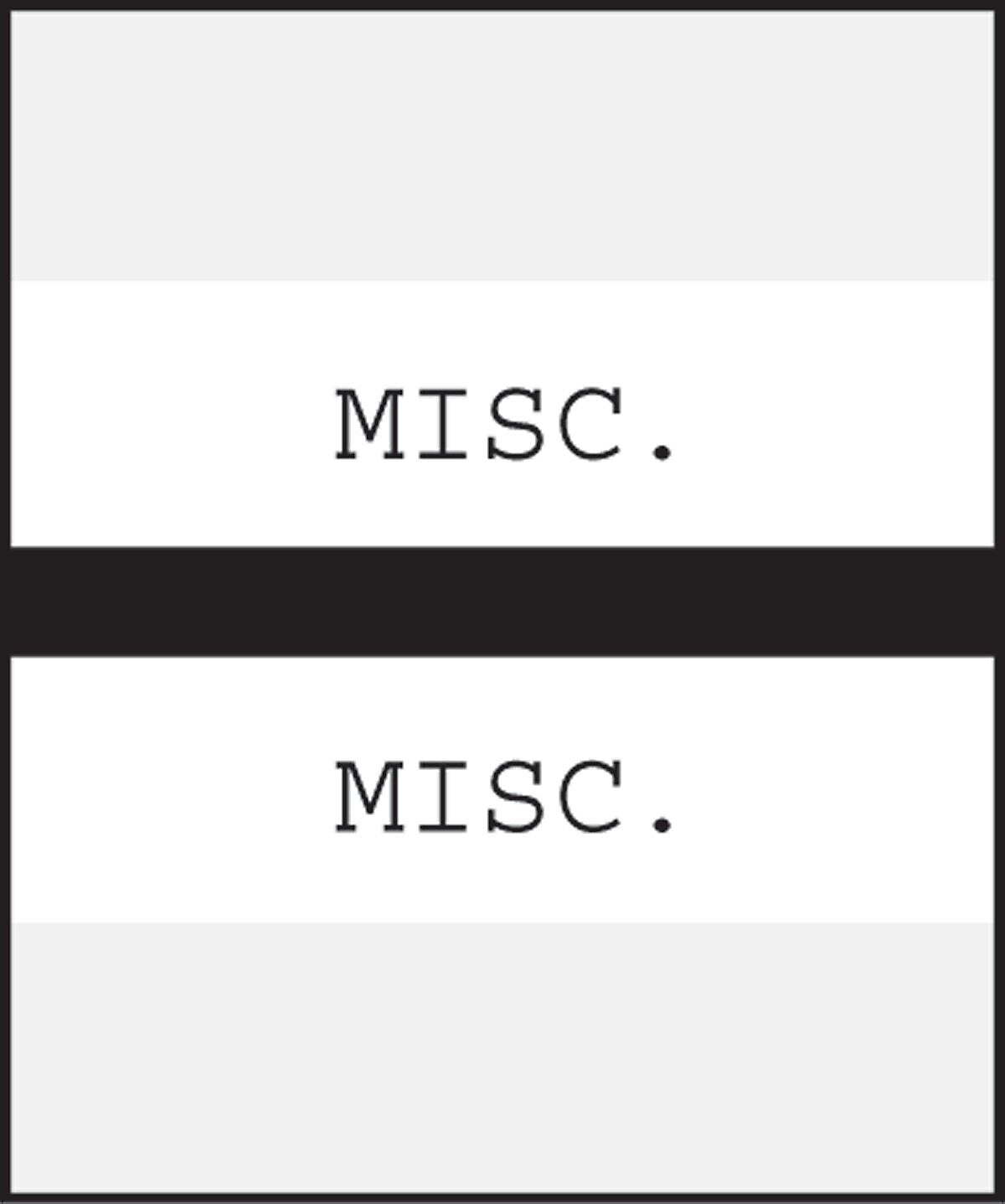 Medical Arts Press® Standard Preprinted Chart Divider Tabs, MISC., Black