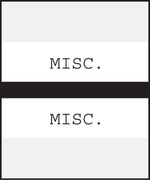 Medical Arts Press® Standard Preprinted Chart Divider Tabs, MISC., Black