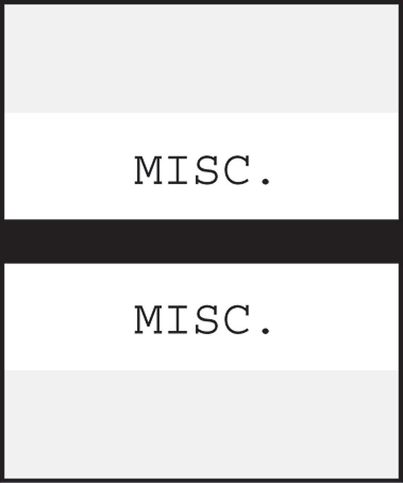 Medical Arts Press® Standard Preprinted Chart Divider Tabs, MISC., Black