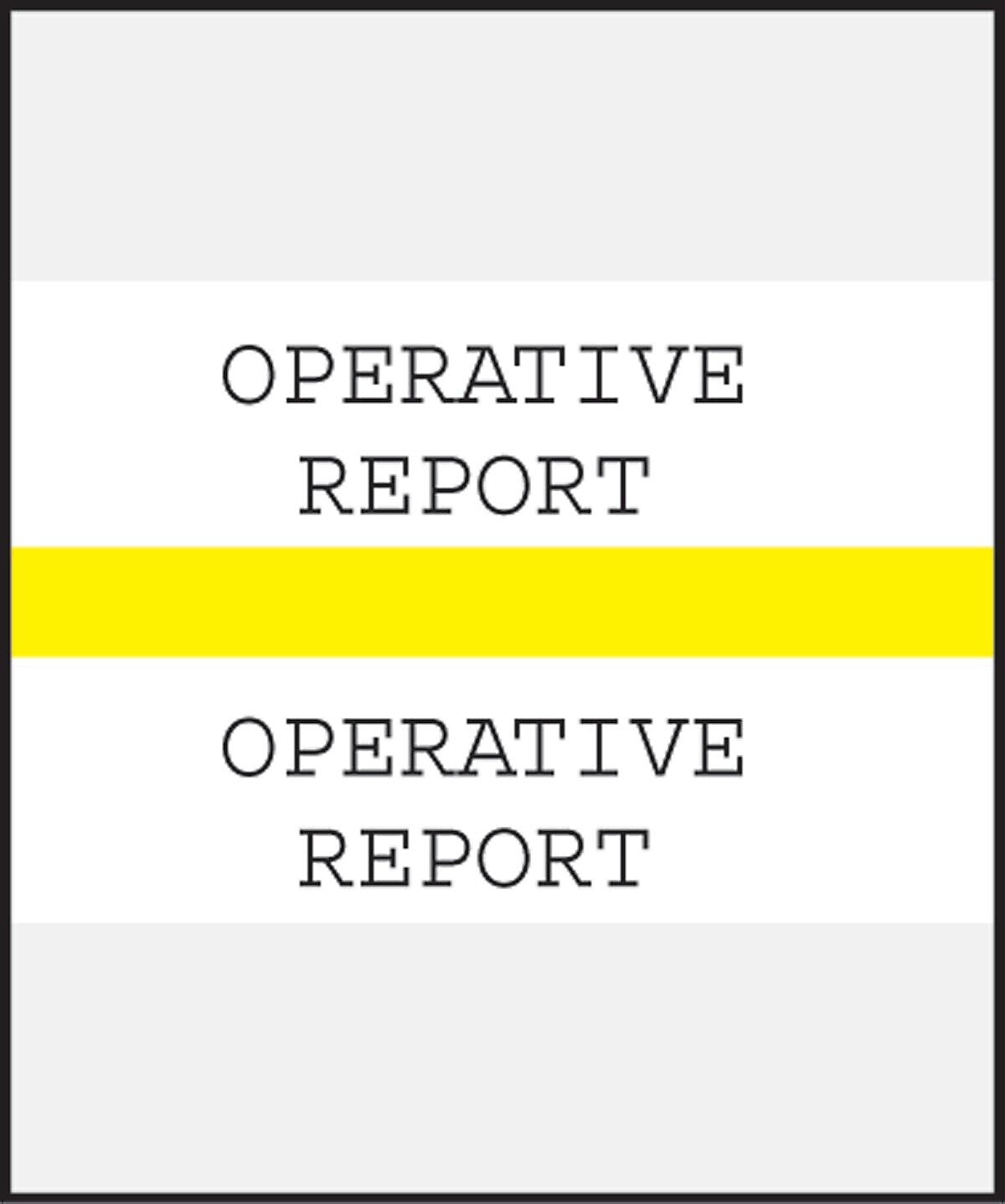 Medical Arts Press® Standard Preprinted Chart Divider Tabs; Operative Report, Yellow