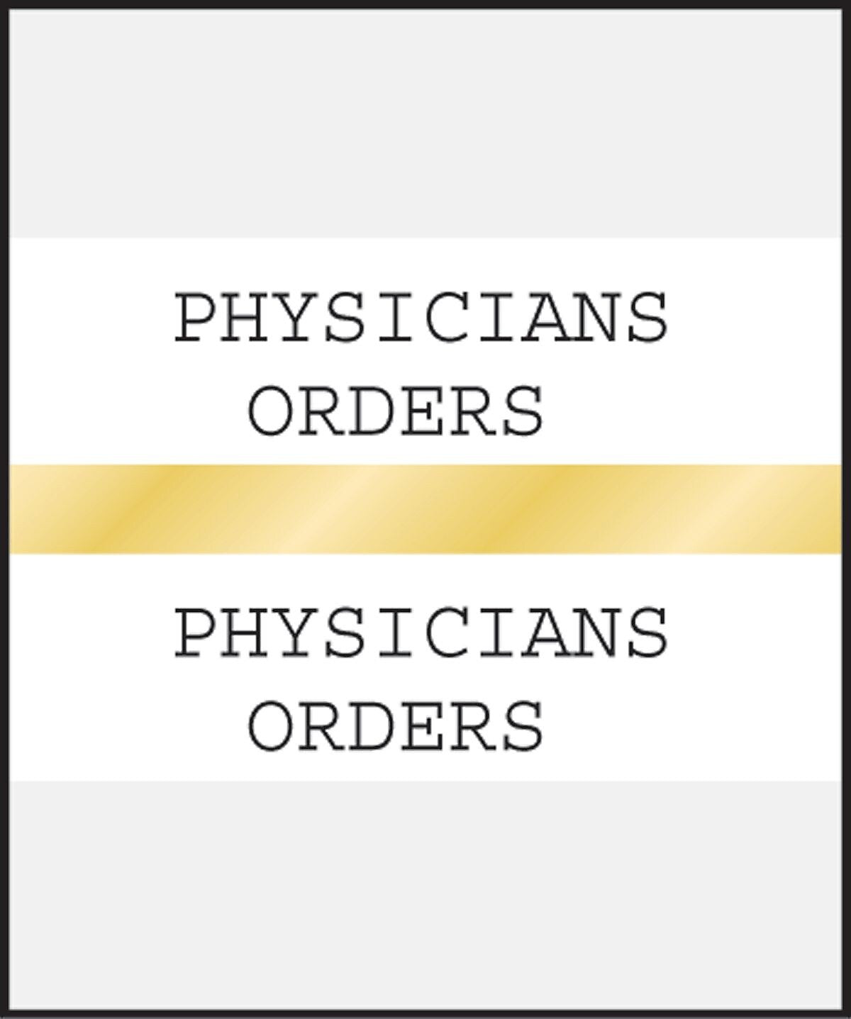 Medical Arts Press® Standard Preprinted Chart Divider Tabs; Physicians Orders, Gold