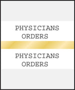Medical Arts Press® Standard Preprinted Chart Divider Tabs; Physicians Orders, Gold
