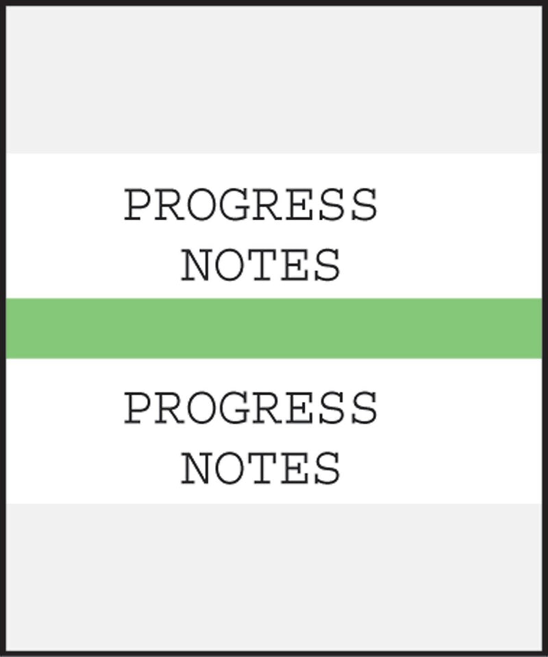 Medical Arts Press® Standard Preprinted Chart Divider Tabs; Progress Notes, Light Green