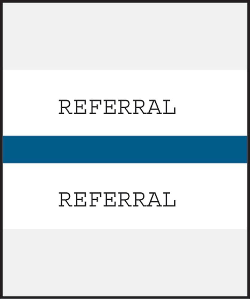 Medical Arts Press® Standard Preprinted Chart Divider Tabs; Referrals, Dark Blue