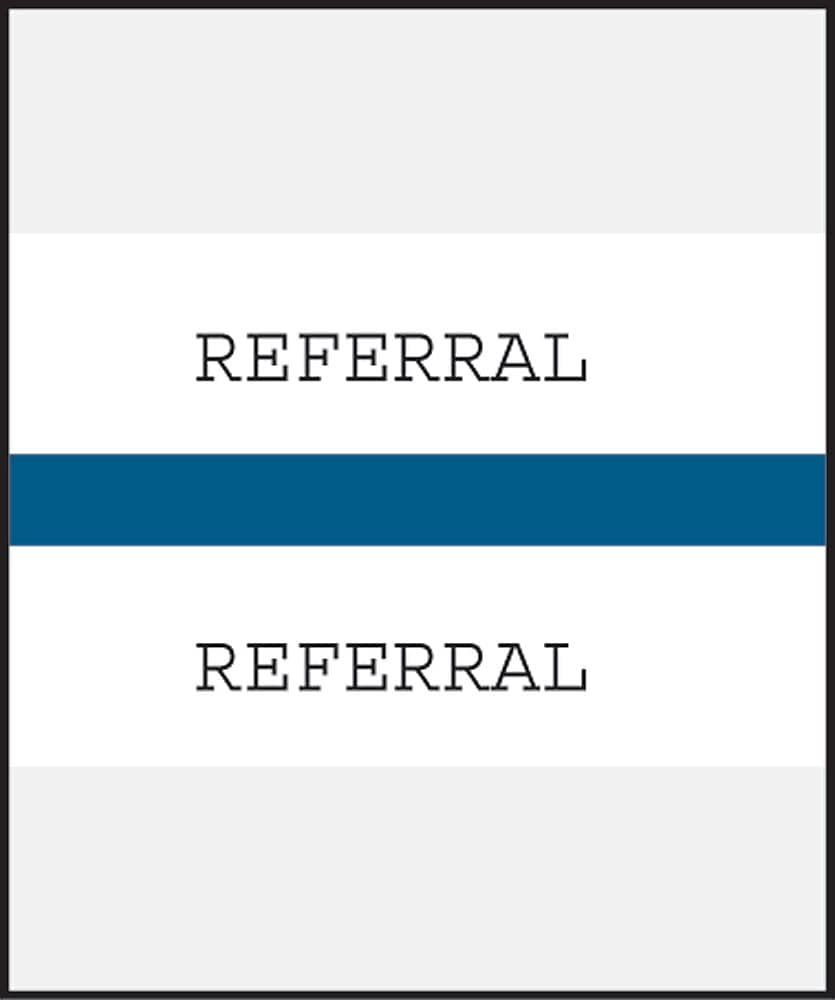 Medical Arts Press® Standard Preprinted Chart Divider Tabs; Referrals, Dark Blue
