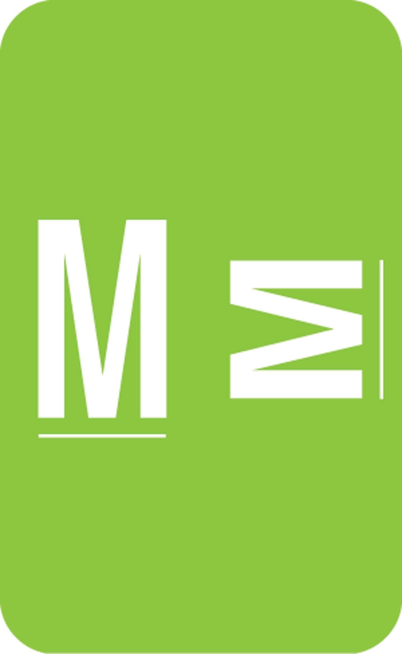 Medical Arts Press® Smead® Alpha-Z® Compatible Alpha Sheet Labels, "M"