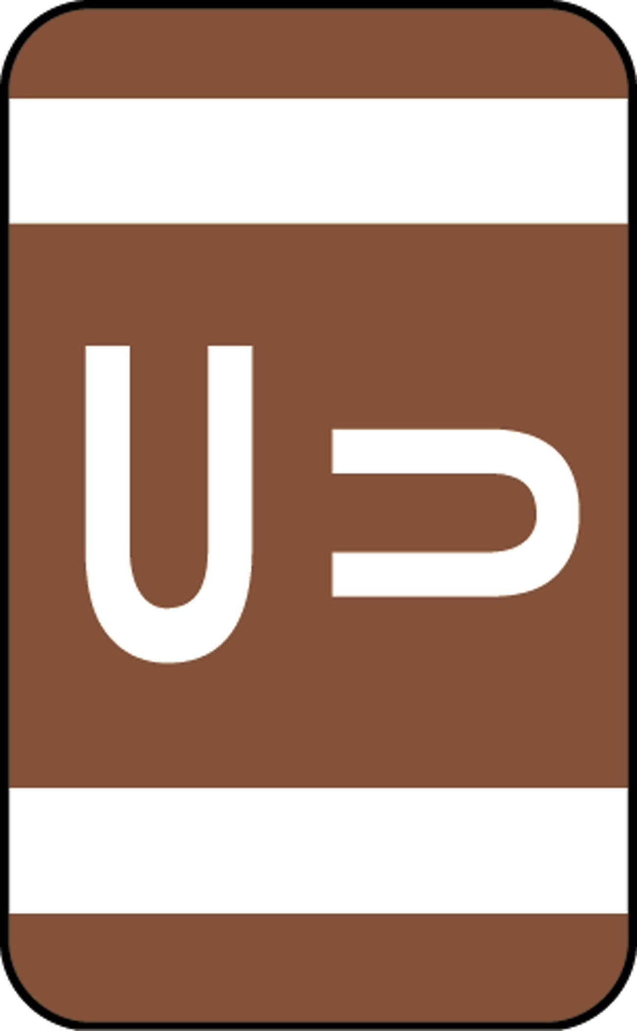 Medical Arts Press® Smead® Alpha-Z® Compatible Alpha Sheet Labels, "U"
