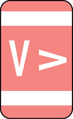Medical Arts Press® Smead® Alpha-Z® Compatible Alpha Sheet Labels, "V"