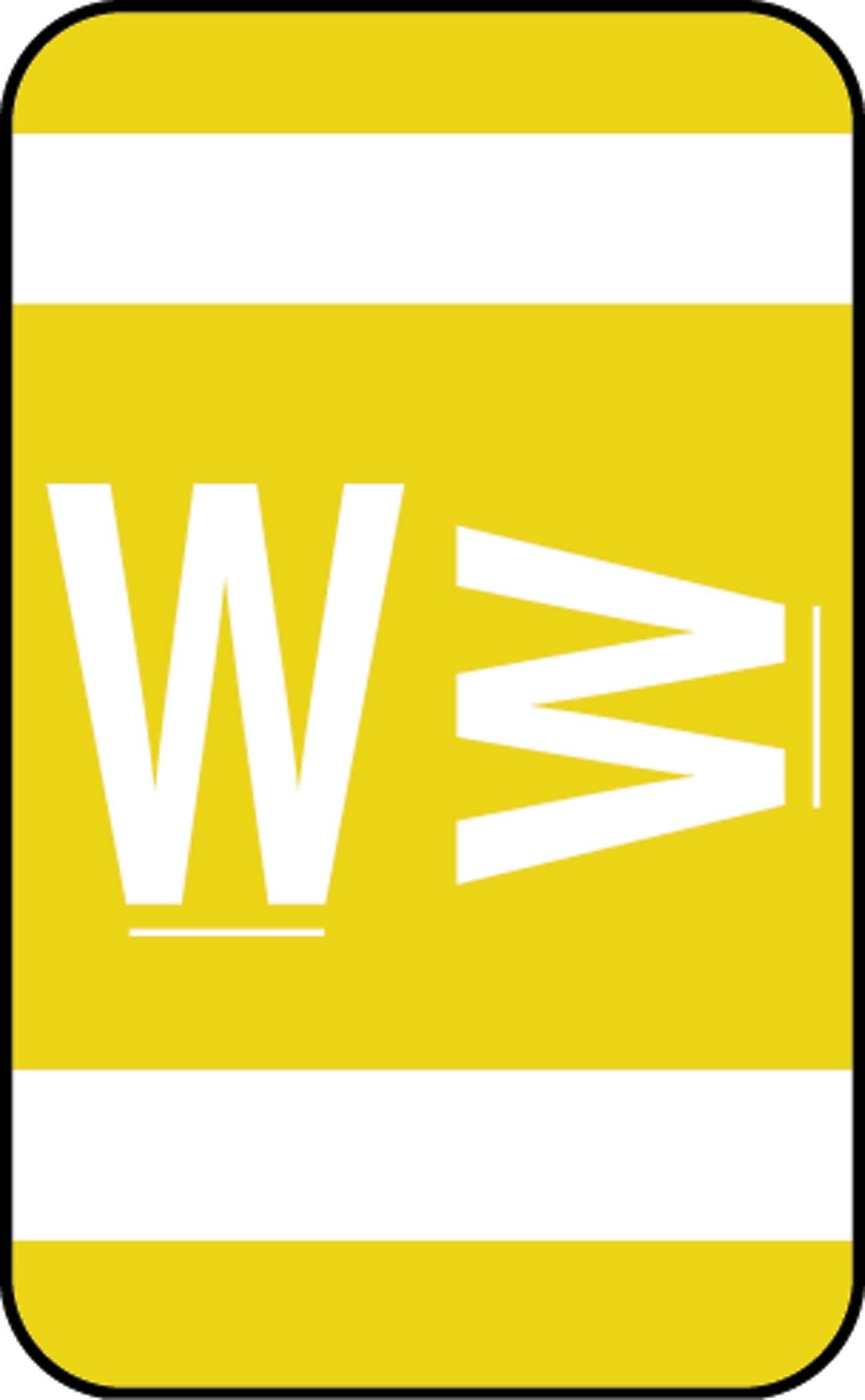 Medical Arts Press® Smead® Alpha-Z® Compatible Alpha Sheet Labels, "W"