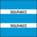 Medical Arts Press® Large Chart Divider Tabs, Insurance, Lt. Blue