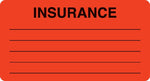 Insurance Chart File Medical Labels, Insurance, Fluorescent Red, 1-3/4x3-1/4", 500 Labels