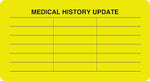 Chart Alert Medical Labels, Medical History Update, Fluorescent Chartreuse, 1-3/4x3-1/4", 500 Labels