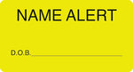 Chart Alert Medical Labels, Name Alert, Fluorescent Chartreuse, 1-3/4x3-1/4", 500 Labels