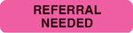 Insurance Chart File Medical Labels, Referral Needed, Fluorescent Pink, 5/16x1-1/4", 500 Labels
