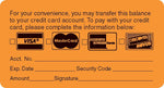 Reminder & Thank You Collection Labels, Transfer Balance, Fl Orange, 1-3/4x3-1/4", 500 Labels