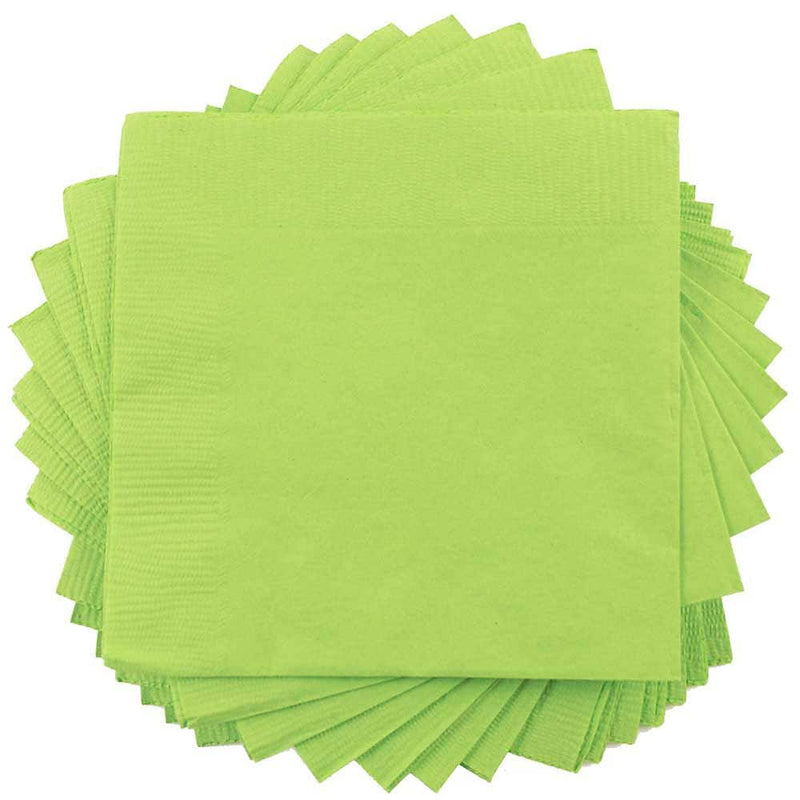 JAM Paper Beverage Napkin, 2-ply, Lime Green, 50 Napkins/Pack (5255620723)
