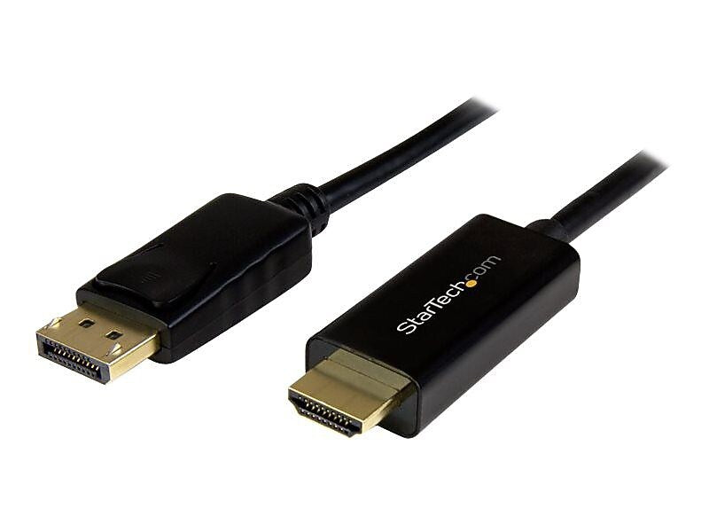 StarTech DP2HDMM2MB 6' DisplayPort Audio/Video Cable, Black