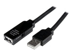 StarTech 65.6' USB A to USB A Extension Cable, Male to Female, Black (USB2AAEXT20M)