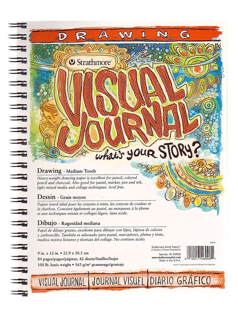 Strathmore 12" x 9" Spiral Bound Drawing Sketch Book, 42 Sheets/Book, 2/Pack (98463-PK2)
