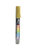 Marvy Uchida Decocolor Acrylic Paint Markers Gold Chisel Tip [Pack Of 6]
