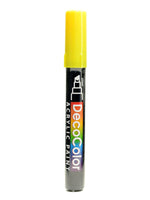 Marvy Uchida Decocolor Acrylic Paint Markers yellow chisel tip [Pack of 6]
