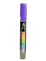 Marvy Uchida Decocolor Acrylic Paint Markers Violet Chisel Tip [Pack Of 6]