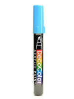 Marvy Uchida Decocolor Acrylic Paint Markers Light Blue Chisel Tip [Pack Of 6]