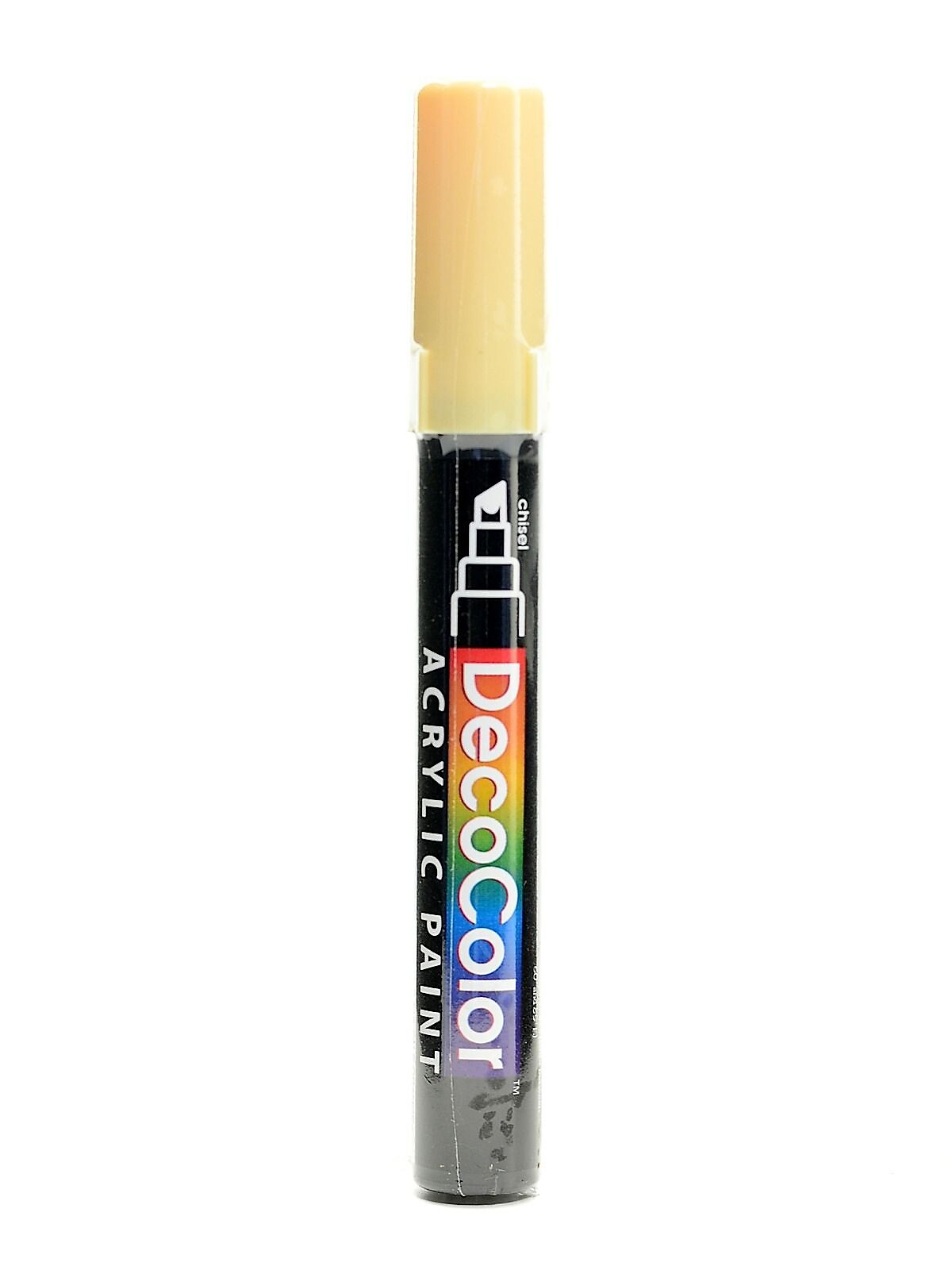 Marvy Uchida Decocolor Acrylic Paint Markers Pale Orange Chisel Tip [Pack Of 6]