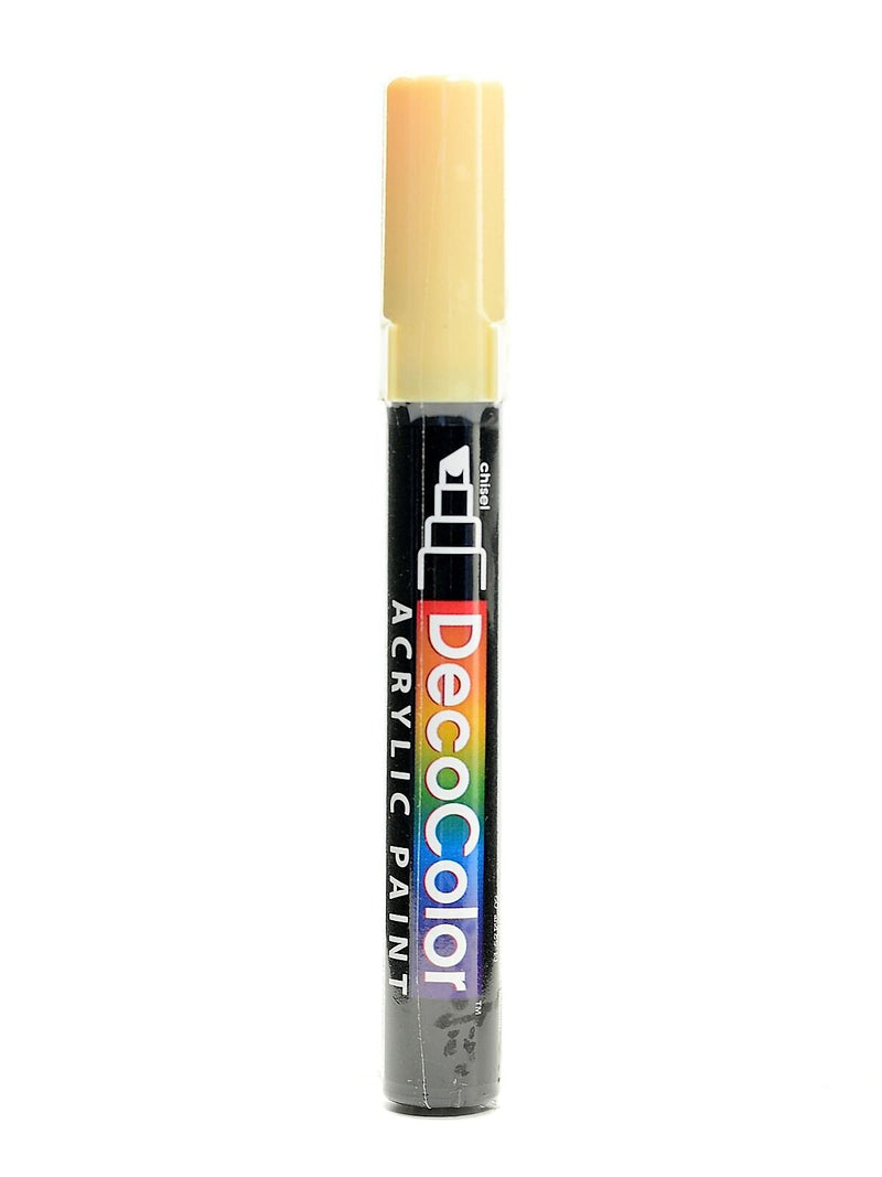 Marvy Uchida Decocolor Acrylic Paint Markers Pale Orange Chisel Tip [Pack Of 6]