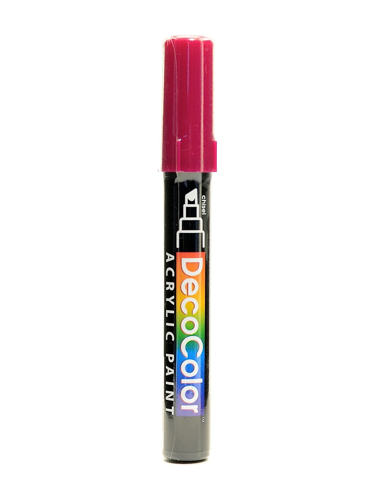 Marvy Uchida Decocolor Acrylic Paint Markers Aubergine Chisel Tip [Pack Of 6]