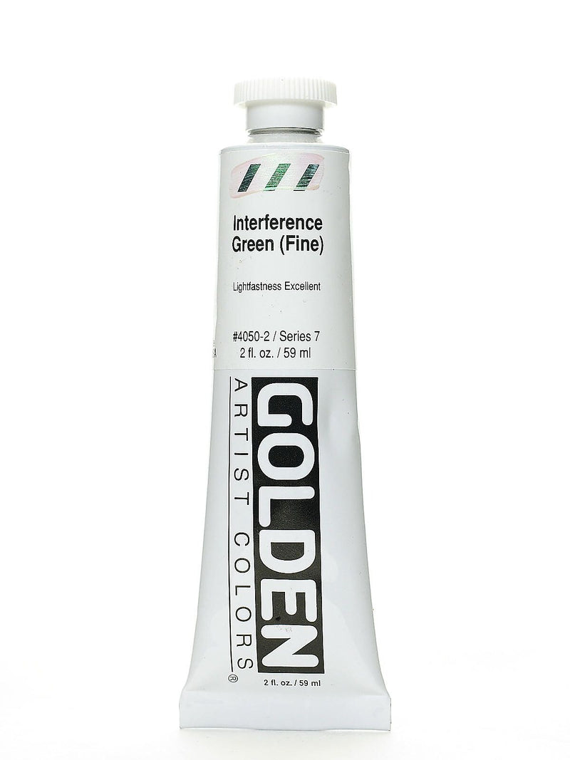 Golden Iridescent And Interference Acrylic Paints, Interference Green, Fine, 2Oz (19398)
