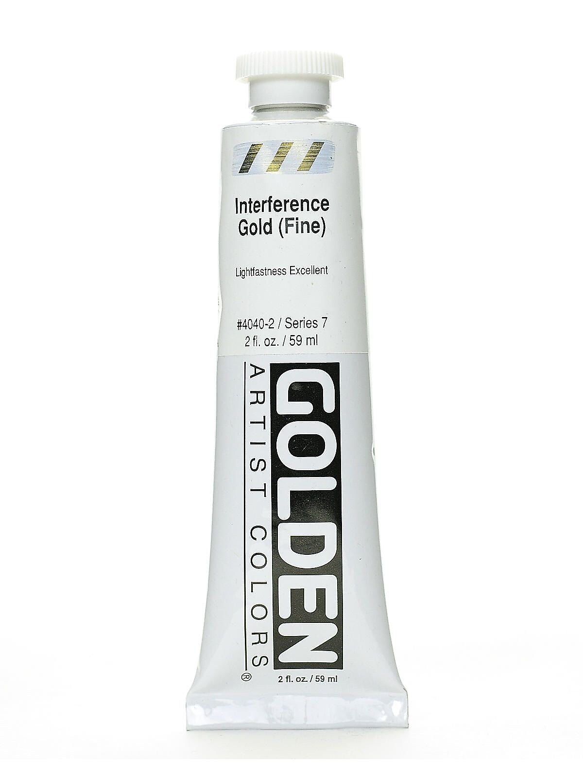 Golden Iridescent And Interference Acrylic Paints, Interference Gold, Fine, 2Oz (87556)
