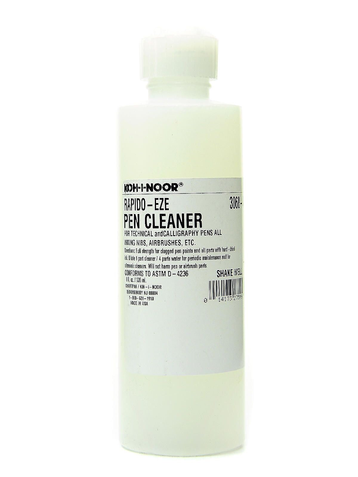 Koh-I-Noor Rapido-Eze Pen Cleaner, 8 oz. bottle [Pack of 2]