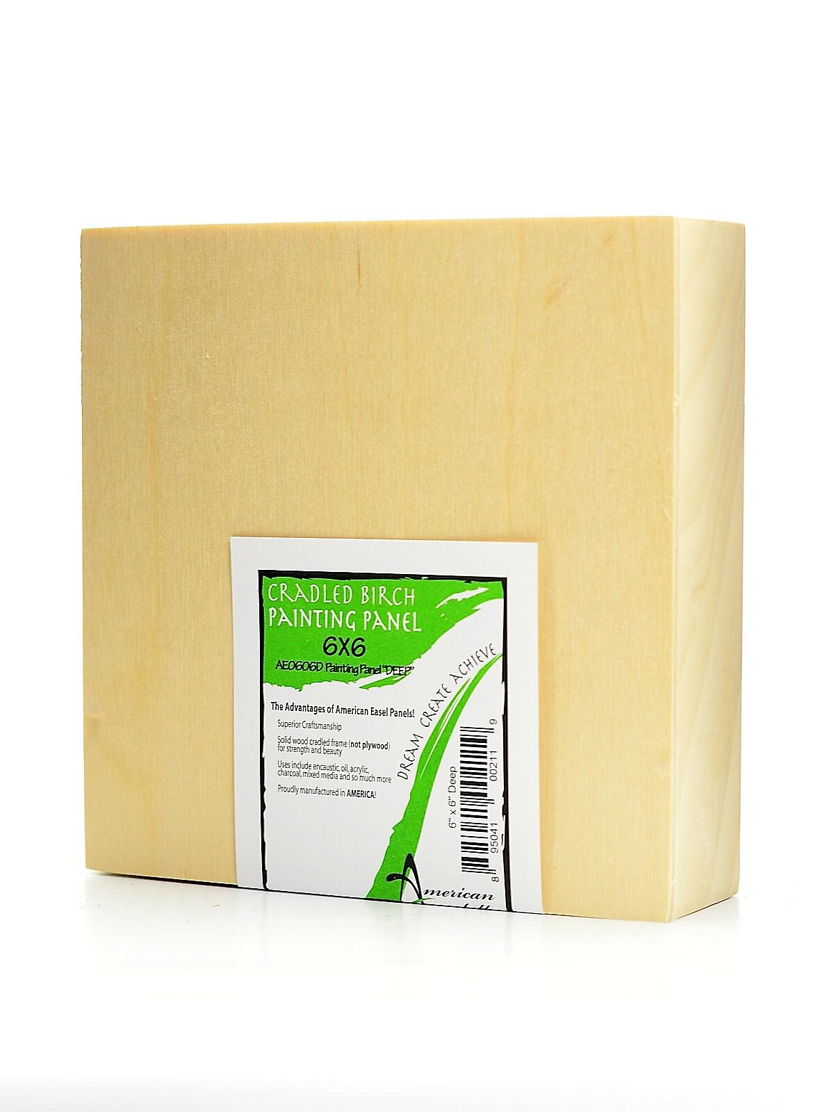 American Easel 1 5/8 In. Cradled Wood Painting Panels 6 In. X 6 In. [Pack Of 3]