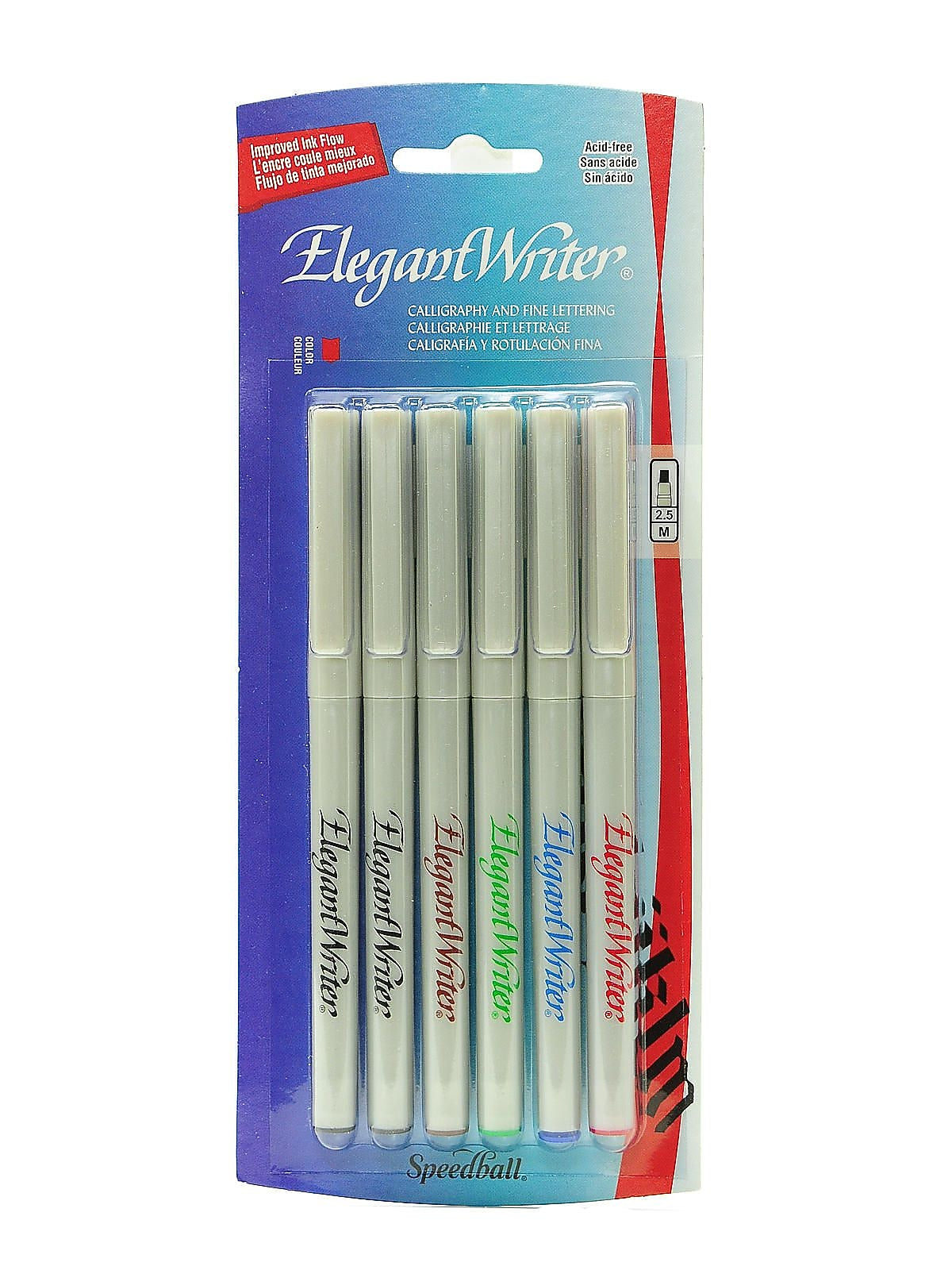 Speedball Elegant Writer Calligraphy Marker Set, Assorted, Medium Point, No. 2882, 2/Pack