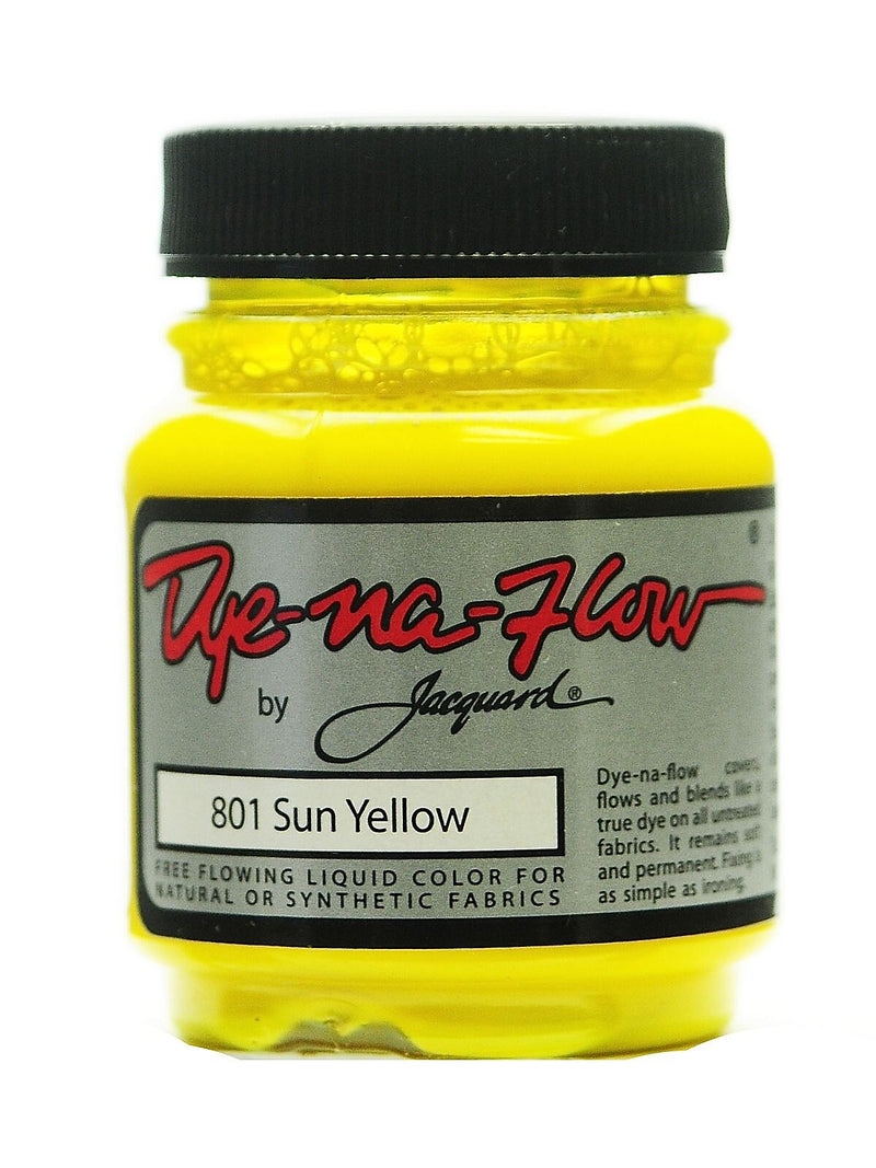 Jacquard Dye-Na-Flow Fabric Colors Sun Yellow 2 1/4 Oz. 801 [Pack Of 4]
