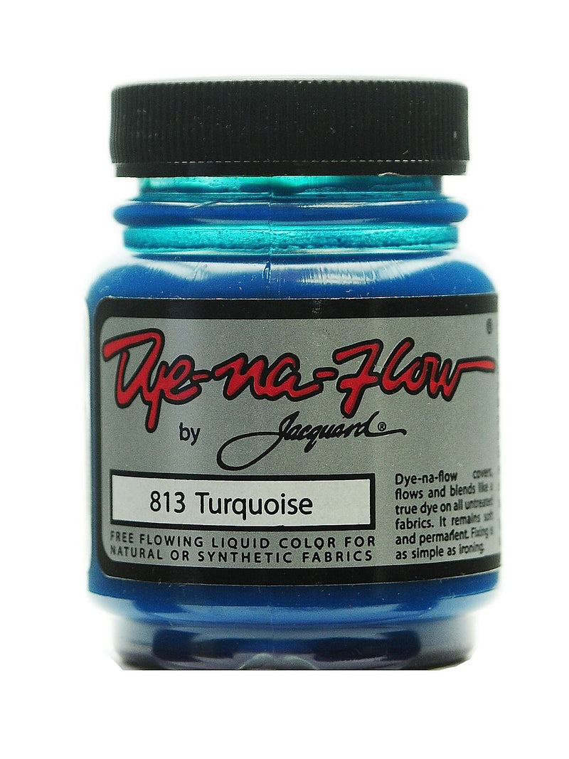 Jacquard 64261-Pk4 Dye-Na-Flow Fabric Colors, Turquoise, 2 1/4Oz, 813, 4/Pack