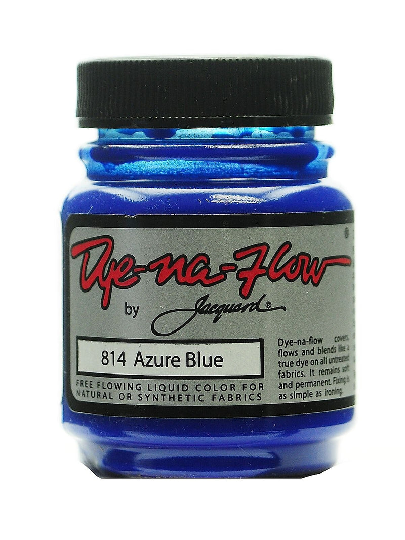 Jacquard Dye-Na-Flow Fabric Colors, Azure Blue No 814, 2 1/4Oz, 4/Pack (64262-Pk4)