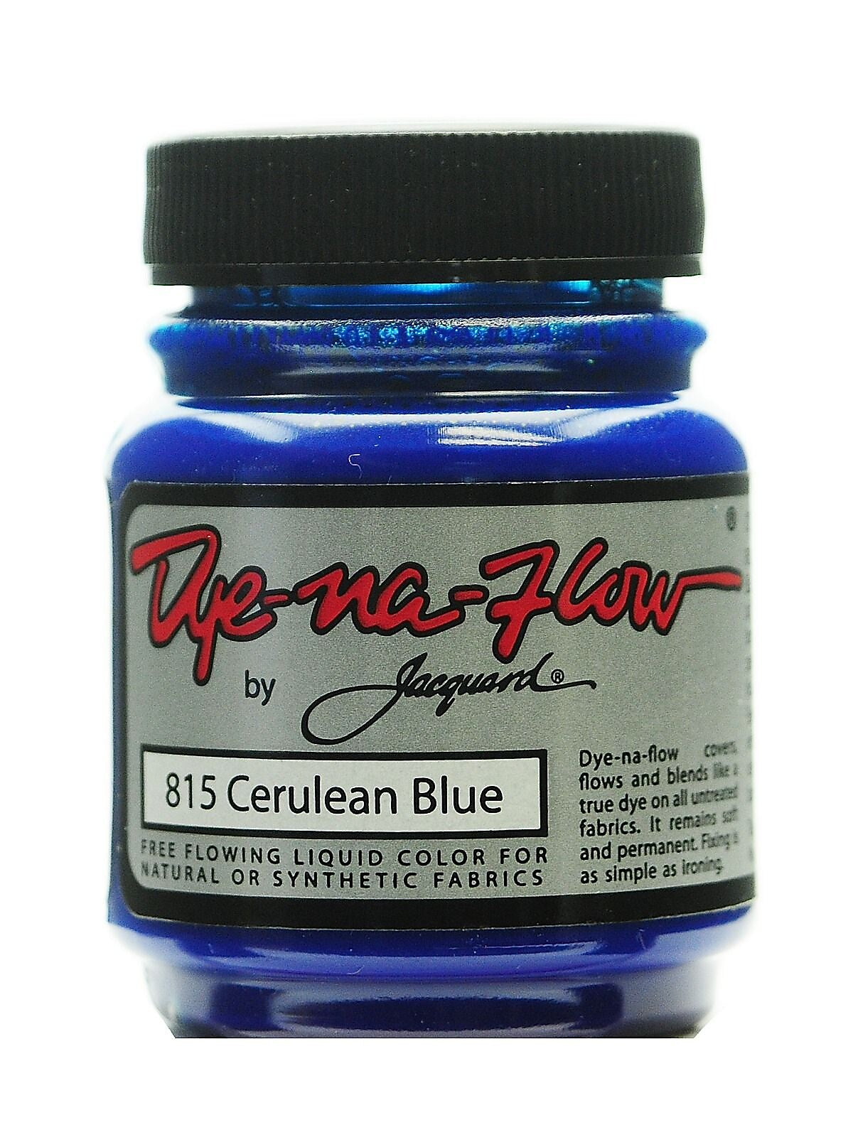 Jacquard Dye-Na-Flow Fabric Colors, Cerulean Blue 2 1/4Oz No 815, 4/Pack (64263-Pk4)